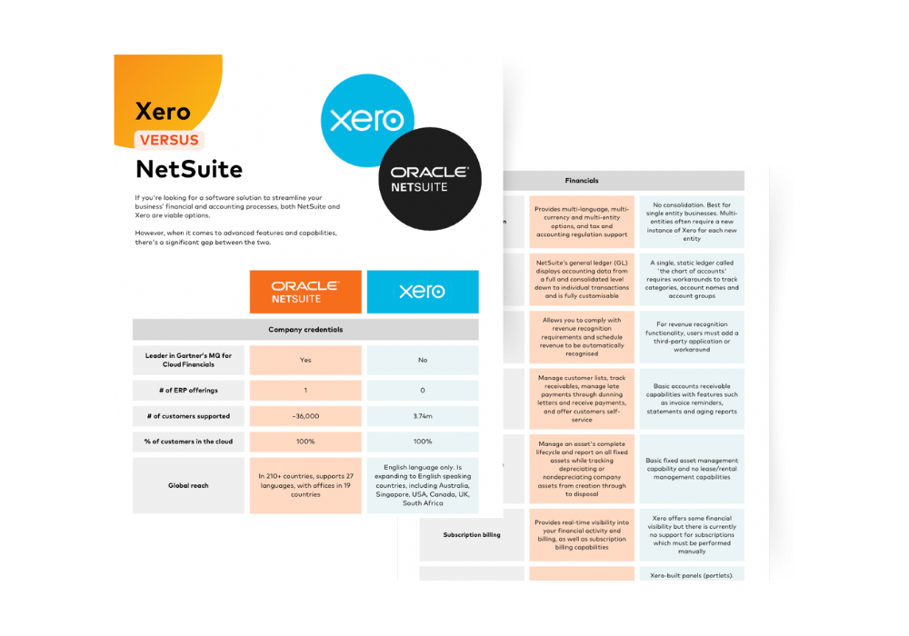 Level up from Xero to NetSuite